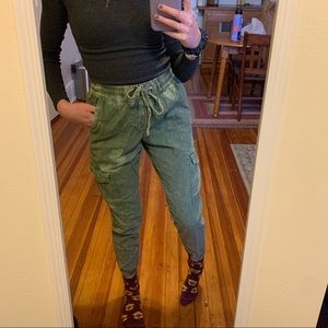 unique dyed green joggers Urban Outfitters BDG